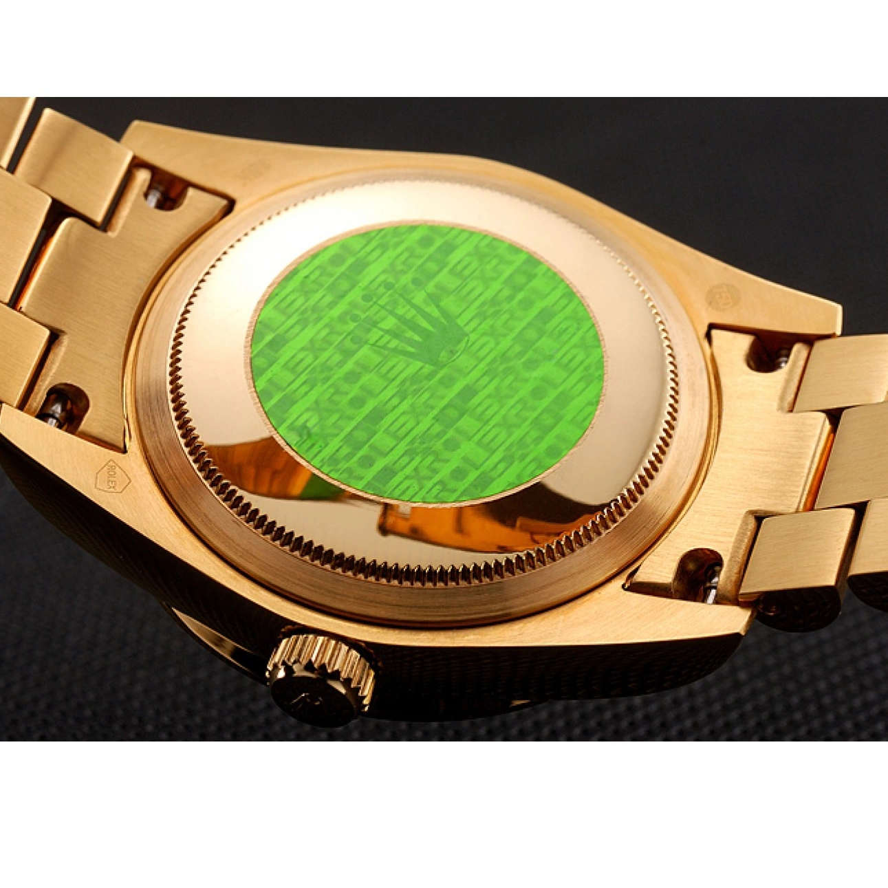 Rolex aaa copy Swiss White Bracelet Diamond Gold Diamond Day-Date 1453958 Rolex Pave Dial 0528